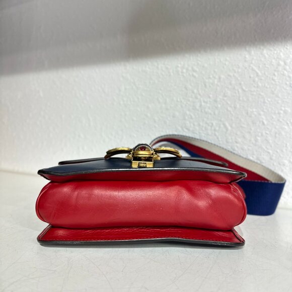 Gucci Tri-Color Leather Queen Bees Shoulder Bag Crossbody - Picture 5 of 9